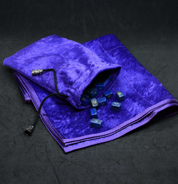 Cloth and Pouch for Runes and Tarot Amethyst